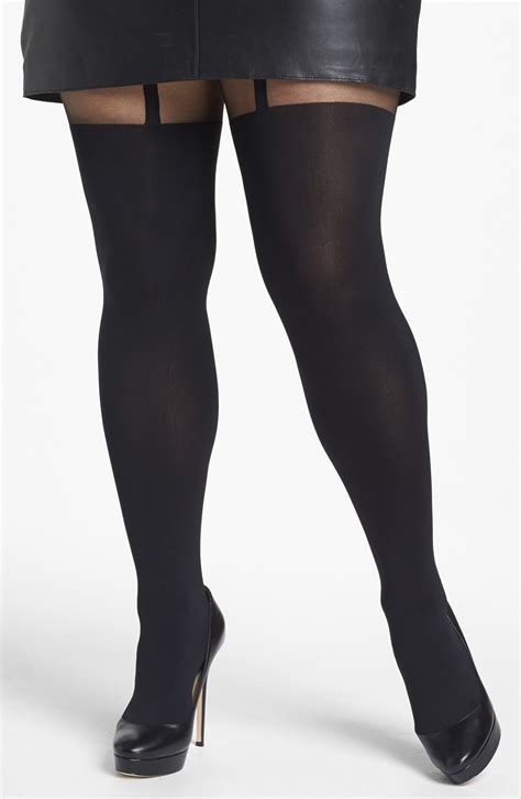 plus size suspender tights|Pretty Polly Women's Curves Plus Size Suspender Tights.